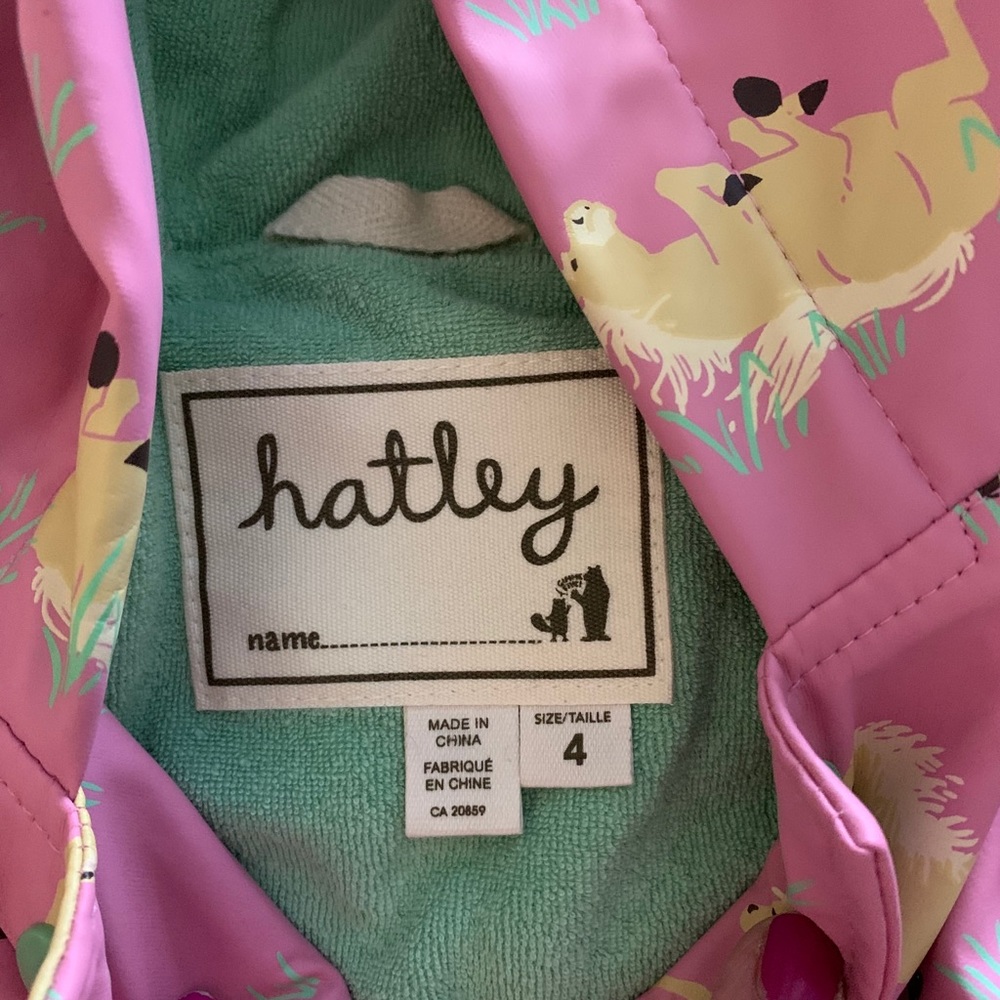 Hatley Raincoat size 4 Horses